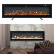 2023 New Electric LED Fireplace Wall Mounted Inset Into Fire 9/12 Colour 40-72in
