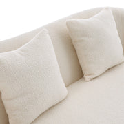 2 Seater Sofa Teddy Velvet Lounge Armchair Couch Accent Chair with Pillow Lounge