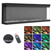 Electric Fireplace Panoramic Media Fire 40-70in Standing Insert LED Fireplace