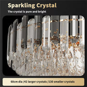 40/60/80cm Raindrop Crystal Chandelier Pendant Ceiling Light Restaurant Kitchen