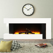 52inch 2kW Electric Fireplace Suite Wooden Surround Remote Control LED Flame