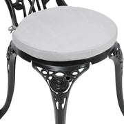 3/5Pcs Cast Aluminum Bistro Set Garden Furniture Dining Table & Cushioned Chairs