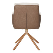 360° Swivel Corduroy Armchair Padded Bedroom Office Desk Chair PU Leather Finish