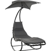 Rocking Sun Lounger Garden Swing Chair Day Bed Patio Canopy Lounge Deck Bench