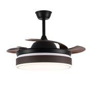 Chic LED Ceiling Fan Modern Chandelier Lamp Living Room Bedroom Pendant Light