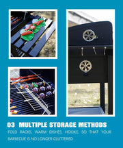 BBQ Grill Smoker Charcoal Barbecue Portable Outdoor Garden Decking Backyard Kit