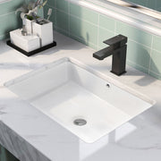 Under Counter Wash Basin Rectangular White Ceramic Bathroom Sink 500x400x100 mm