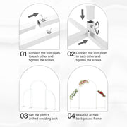 Large Arch Door Wedding Metal Frame Backdrop Stand Party Flower Decor Rack 220cm
