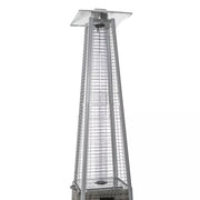 Pyramid Flame Tower Outdoor Gas Patio Heater - Grey Rattan