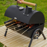 Portable Grill Camping BBQ Garden Barbecue Smoker Burner Charcoal Tabletop Grill