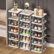 Narrow Shoe Rack Tower Storage Shelf Tall Footwear Stand Entryway Tidy Organiser