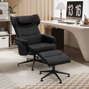 Swivel Recliner Chair Office Ergonomic Adjustable Reclining Chairs & Footrest UK