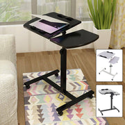 Lazy Mobile Overbed Table Height Adjustable Laptop Stand Sofa Side Tilt Lap Desk