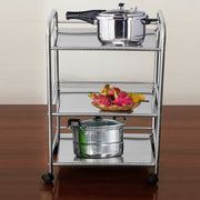 3 Tier Kitchen Trolley Bathroom Storage Portable Home Rack Holder with Wheels UK