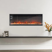 Electric Fireplace Panoramic Media Fire 40-70in Standing Insert LED Fireplace