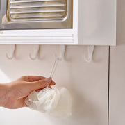 Wall Mount Cabinet Bathroom Shower Caddy 2 Door Vanity Storage Cupboard w/ Hooks