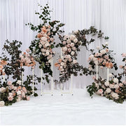 5PCS White Wedding Backdrop Stand Flower Arbor Photography Background Props Deco