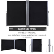 4/8M Garden Retractable Deck Side Awning Screen Fence Privacy Divider Sun Shades