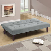 Convertible Sofa Bed Seater With Wooden Legs Click Clack Settee Recliner Couch
