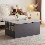 Lift Top Coffee Table with 3 Drawers, Shelf Storage Hydraulic Tea Table Desk
