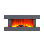 52inch 2kW Electric Fireplace Suite Wooden Surround Remote Control LED Flame