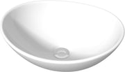 Countertop Basin Sink Bathroom Vanity Wash Oval Curved White Modern 410x330mm