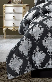 3 Pcs Bedspread Jacquard Quilted Heavy Comforter Bedding Set Bed Throw & Pillows