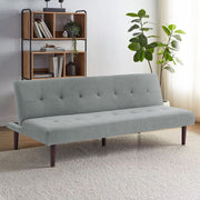 Convertible Sofa Bed Seater With Wooden Legs Click Clack Settee Recliner Couch