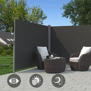 4/8M Garden Retractable Deck Side Awning Screen Fence Privacy Divider Sun Shades