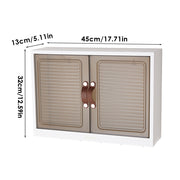 Wall Mount Cabinet Bathroom Shower Caddy 2 Door Vanity Storage Cupboard w/ Hooks