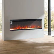 Electric Fireplace Panoramic Media Fire 40-70in Standing Insert LED Fireplace