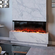 Electric Fireplace 3 Sided Panoramic Fire 60 inch Standing Insert LED Flames