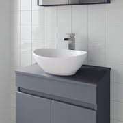 Countertop Basin Sink Bathroom Vanity Wash Oval Curved White Modern 410x330mm