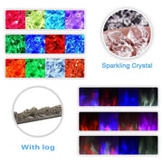 50'' LED Electric Fireplace Inset Wall Mounted Fire Flame Heater Living Room New