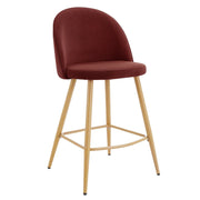 Dusk Iris Rust Velvet & Natural Set of 2 Barstools RRP £139