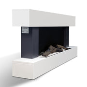 52inch 2kW Electric Fireplace Suite Wooden Surround Remote Control LED Flame