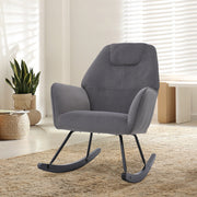 Rocking Chair High Back Velvet Rocker Recliner Relax Armchair Single Seater Sofa