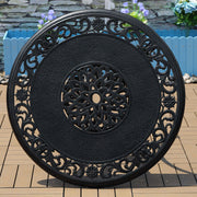 3/5Pcs Cast Aluminum Bistro Set Garden Furniture Dining Table & Cushioned Chairs