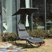 Rocking Sun Lounger Garden Swing Chair Day Bed Patio Canopy Lounge Deck Bench
