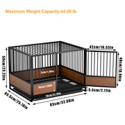 Movable Metal Tube Cat Cage Stackable Crate Kennel Indoor for Cat Boarding Shops