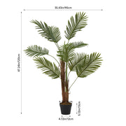 2ft-6FT Large Artificial Palm Tree Indoor Outdoor Potted Plant Home Office Decor