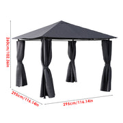 Aluminium Pergola Outdoor Garden Gazebos Summer Gazebo Large Canopy Patio Awning