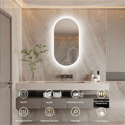 Oversized Bathroom Mirror LED Lighted Wall Mirror with Demister Exclusive Design