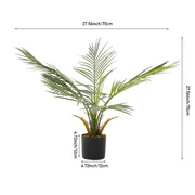 2ft-6FT Large Artificial Palm Tree Indoor Outdoor Potted Plant Home Office Decor