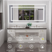 Oversized Bathroom Mirror LED Lighted Wall Mirror with Demister Exclusive Design