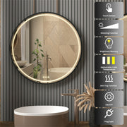 Oversized Bathroom Mirror LED Lighted Wall Mirror with Demister Exclusive Design