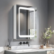 LED Bathroom Mirror Cabinet with Shaver Socket Demister Sensor Lights Vertically
