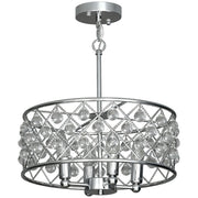 Crystal Chandelier w/Adjustable Height, 4-Light Ceiling Light Refurbished