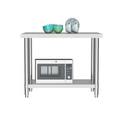 Commercial Catering Work Top Table Stainless Steel Bench Kitchen Food Storage