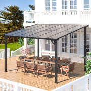 3 x 3m Wall Mounted Pergola Outdoor Aluminium Gazebo Patio Lean to Awning Deck